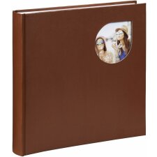 Jumbo-Album Cumbia, 30x30 cm, 80 weiße Seiten, Cherry Mahogany