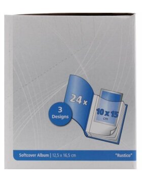 Rustico Softcover Album for 24 photos with a size of 10x15 cm, assorted