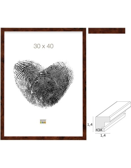 Deknudt S43AG2 Houten fotolijst van gezaagd hout 9x13 cm tot 30x40 cm