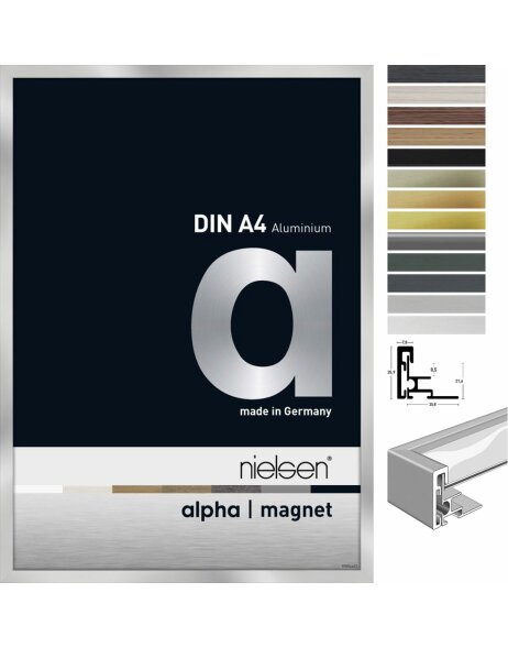 Nielsen Aluminum Photo Frame Alpha Magnet