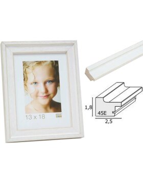 wooden photo frame white S45ES1