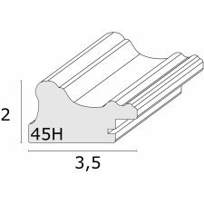 Cornice per quadri Deknudt S45HD1 argento cornice barocca