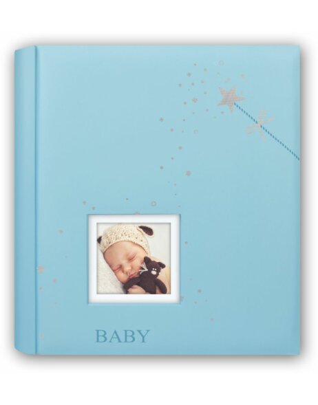 Baby slip-in album Sandrine 200 photos 13x19 cm blue