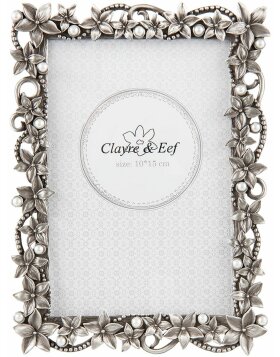Portafoto Clayre & Eef 2F0527M - 14x2x18 cm - 10x15 cm argento