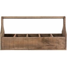 Tray with boxes Clayre & Eef 5H0370 - 72x14x38 cm brown