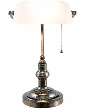 Lampa biurkowa biała Clayre &amp; Eef 5LL-5100W -...