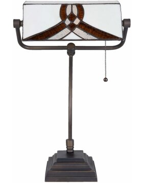 Bureaulamp Tiffany Clayre en Eef 5ll-5195 - 31x30x52 cm - e27 - Max. 1x60 Watt multi
