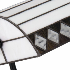 Lámpara de escritorio Tiffany Clayre & Eef 5LL-5196 - 26x20x43 cm - E27 - Max. 1x60 W blanco - negro