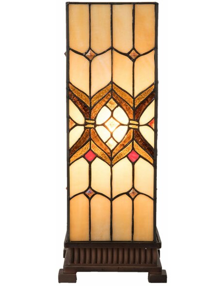Lampada da tavolo Tiffany Clayre &amp; Eef 5LL-5882 - 17x17x44 cm E27-massimo 40 Watt giallo
