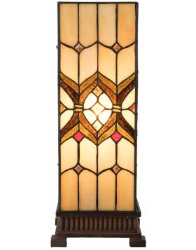 Tafellamp Tiffany Clayre en Eef 5ll-5882 - 17x17x44 cm E27-max. 40 Watt geel