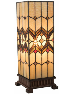 Lampada da tavolo Tiffany Clayre & Eef 5LL-5882 - 17x17x44 cm E27-massimo 40 Watt giallo