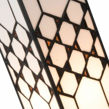 Lámpara de mesa Tiffany Clayre & Eef 5LL-5888 - 12x12x36 cm E14 - max. 25 W blanco