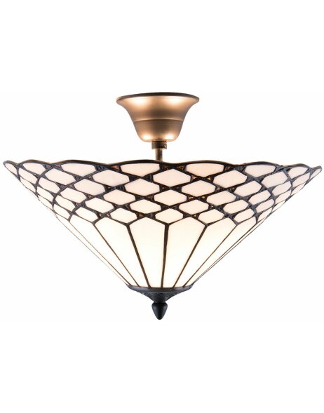Lampada da soffitto Tiffany Clayre &amp; Eef 5LL-5890 - &Oslash; 42x29 cm - E14-Max. 2x40 Watt bianco