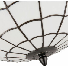 Plafondlamp Tiffany Clayre en Eef 5ll-5932 - ø 40x30 cm - E14-max 2x40W wit