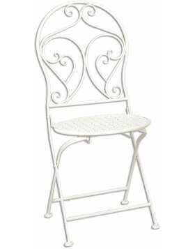 Tafel + 2x Stuhl Clayre & Eef 5Y0191 - Ø 60x70 - 2x Ø 40x40x92 cm weiß
