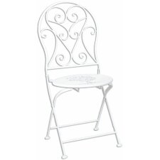 Tafel + 2x Stuhl Clayre & Eef 5Y0192 - Ø 60x70 - 2x Ø 40x40x92 cm weiß