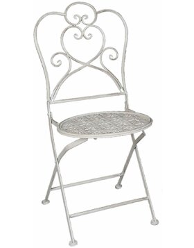 Tisch mit 2 Stuhle Clayre & Eef 5Y0222 - Ø 70x75 cm   weiß