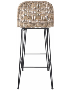 Bar stool Clayre & Eef 5Y0409 - 40x40x93 cm black brown