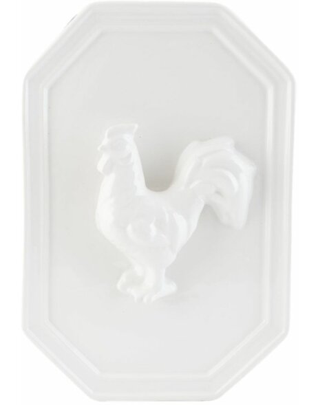 Rooster Clayre &amp; Eef 6CE0452 - 16x4x24 cm   white