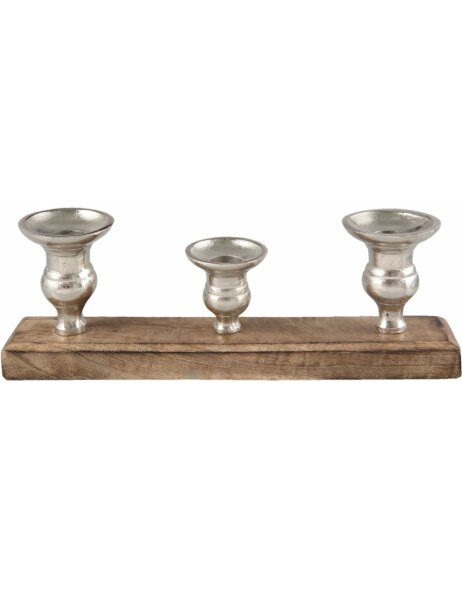 Candlestick Clayre &amp; Eef 6H1537 - 31x6x10 cm brown