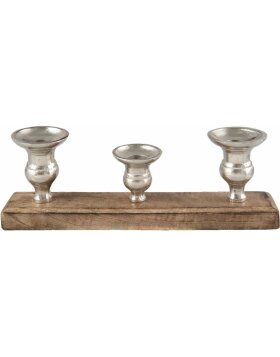 Candlestick Clayre & Eef 6H1537 - 31x6x10 cm brown