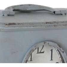 Uhr Clayre & Eef 6KL0397 - 20x13x30 cm - 1xAA  grau beunruhigt