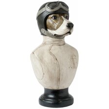 Buste Hond Clayre en Eef 6pr1161 - 24x26x51 cm distressed wit