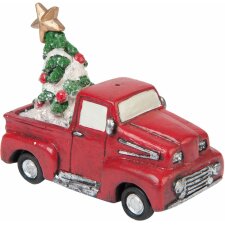 Auto mit Weihnachtsbaum Clayre & Eef 6PR1181 - 7x3x6 cm rot
