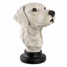 Popiersie psa Clayre & Eef 6PR2200 - 21x24x30 cm biały postarzany