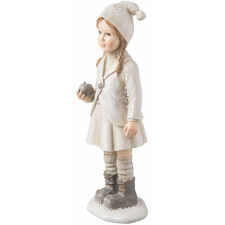 Dekoration Figur eines Kindes Clayre & Eef 6PR2271 - 8x6x22 cm distressed weiß