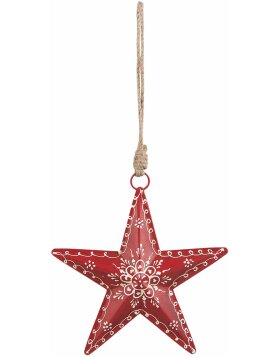 Hanger star Clayre & Eef 6Y2517 - 16x3x16 cm red