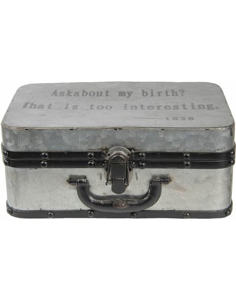 Decoration suitcase Clayre &amp; Eef 6Y2550 - 29x20x13 cm gray