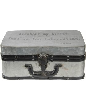 Decoration suitcase Clayre & Eef 6Y2550 - 29x20x13 cm gray