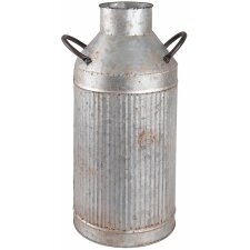 Pot à lait Clayre & Eef 6Y2585 - 23x19x44 cm - 10 L gris inquiétant
