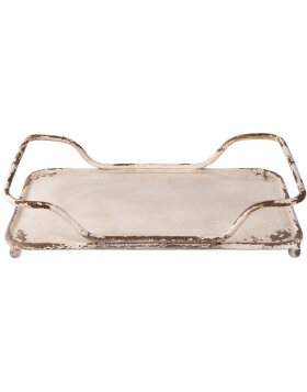 Decoration Tray Clayre & Eef 6Y2642S - 38x26x8 cm distressed white