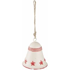 Hanger bell Clayre & Eef 6Y2736 - Ø 9x10 cm white red