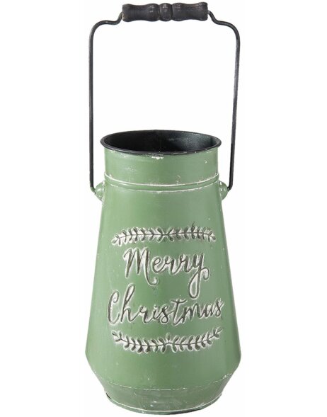 Pitcher iron Merry Christmas Clayre &amp; Eef 6Y2739 - &Oslash; 16x26 cm - 3L green