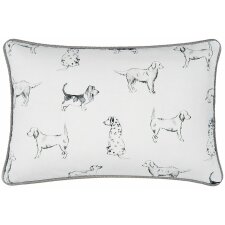 Cushion filled Clayre & Eef DOL36 - 35x50 cm 90-white - gray