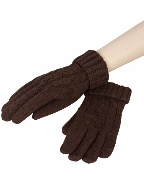 Gloves set Clayre &amp; Eef HA0009CH - 8x21 cm chocolate