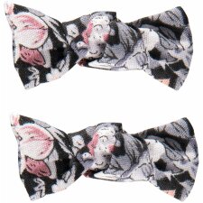 Hairclip (2) Child Bowi cute flowers Clayre & Eef JZCHC0011 -  black