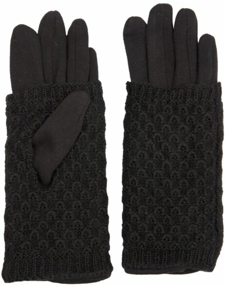 Zestaw rękawiczek z dzianiny Kate Clayre &amp; Eef JZGL0014Z - czarny