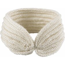 Headband knitted Clayre & Eef JZHB0087N - 22x12 cm nature