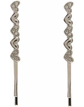 Hairclip Hearts together (set 2) Clayre & Eef JZHC0017 -  silver