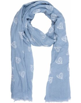 Scarf Lovely hearts Clayre &amp; Eef JZSC0211LBL - 90x180...