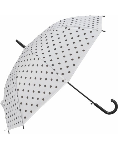 Regenschirm Dots Clayre &amp; Eef JZUM0014 - &Oslash; 99x60 cm wei&szlig; - schwarz