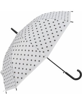 Regenschirm Dots Clayre & Eef JZUM0014 - Ø 99x60 cm weiß - schwarz