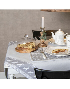 Tablecloth Clayre & Eef NOG03 - 130x180 cm gray