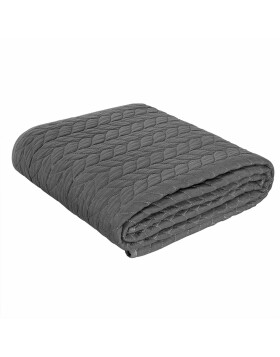Bedspread Clayre & Eef Q186.060DG - 180x260 cm dark gray