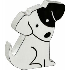 Deco dog, white height 10 cm