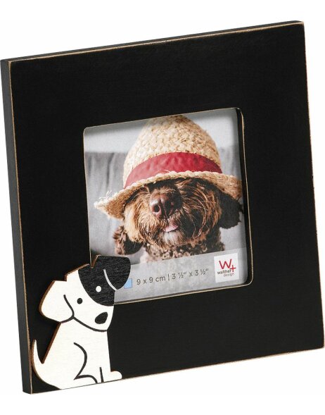 Portret Frame Hond, 9x9 cm, zwart